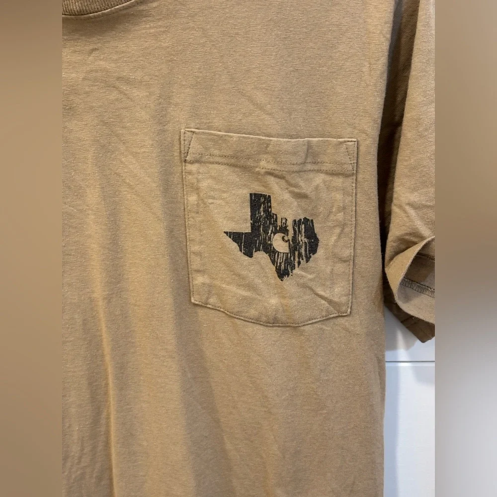 Carhartt Tan Short Sleeve Tee Casual Classic - Picture 2 of 4